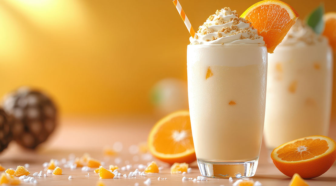 Refreshing and creamy orange cream smoothie
