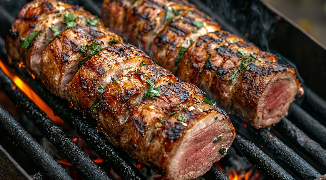 High-Protein Foods That Are Great for Grilling: Top 4 Under-the Radar, 6 Grilled pork tenderloin on the barbecue