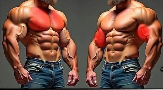 Dumbbell workout focusing on chest and biceps for strength training.