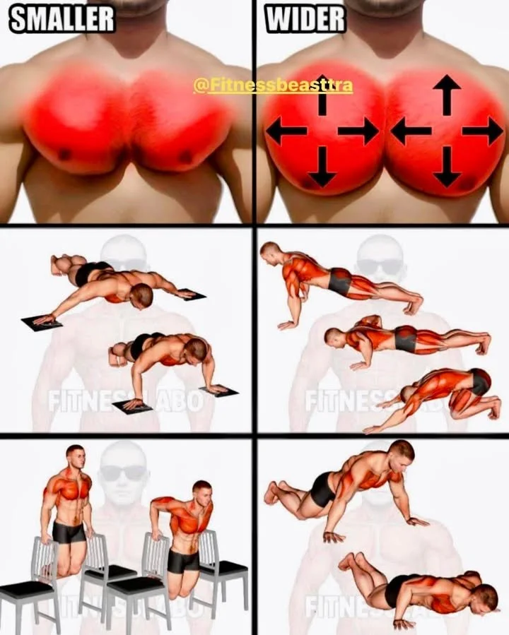 Effective chest workout at home featuring towel flies and push-ups.