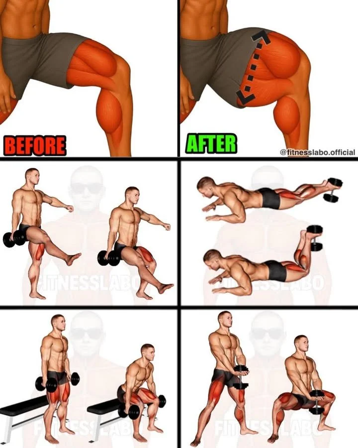 Home 16 A workout session featuring exercises for building bigger legs: pistol squats and leg curls.