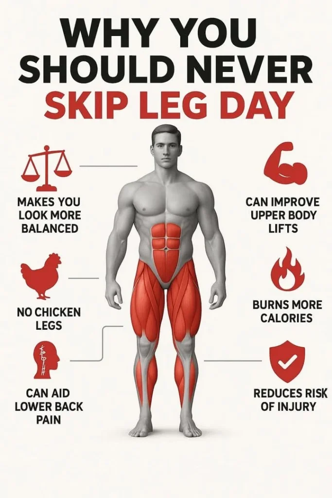 Person performing a leg workout, emphasizing the importance of leg day.