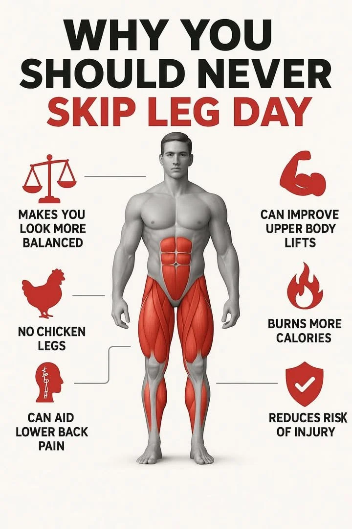 Person performing a leg workout, emphasizing the importance of leg day.