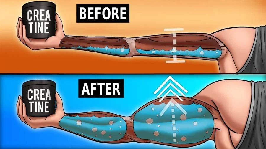 Infographic illustrating 10 surprising facts about creatine and its benefits