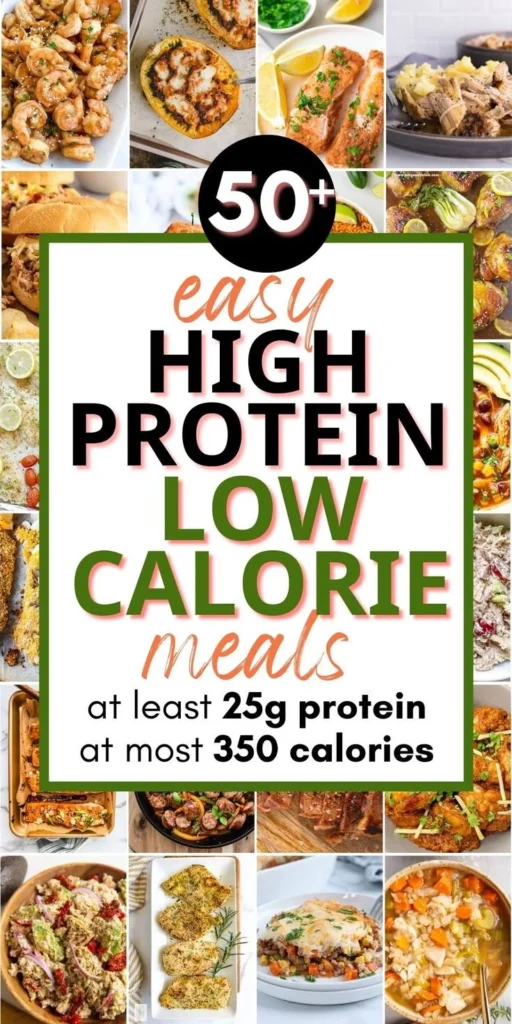 A collection of 50+ high protein low calorie meal recipes for healthy eating