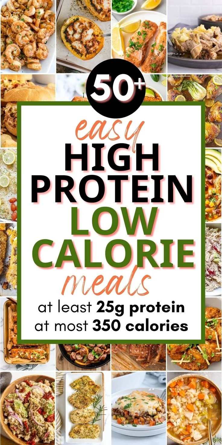 A collection of 50+ high protein low calorie meal recipes for healthy eating