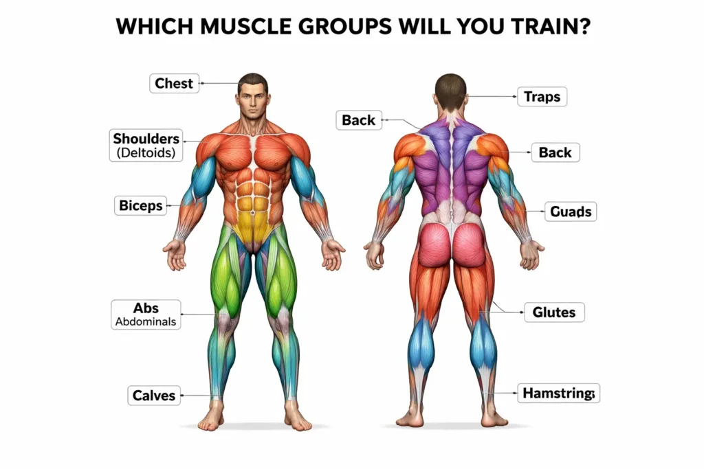 Which muscle groups will you train 1