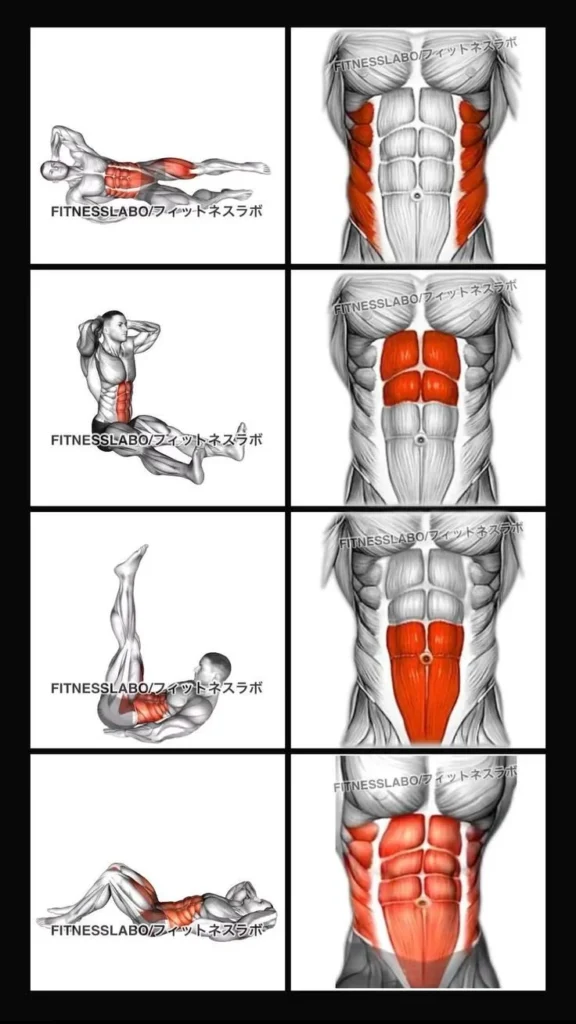 Video demonstration of an abs workout featuring various exercises for core strength.
