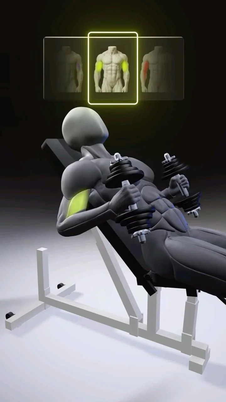 Home 9 A person executing a biceps workout with dumbbells for strength training.