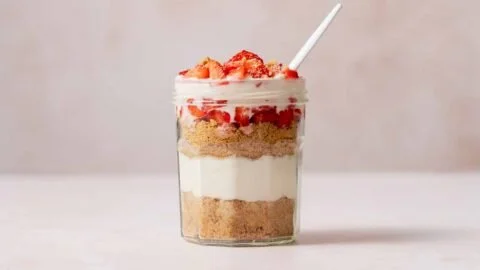 High Protein Cheesecake Jars Recipe 1 High protein cheesecake jars recipe with creamy texture and delicious toppings