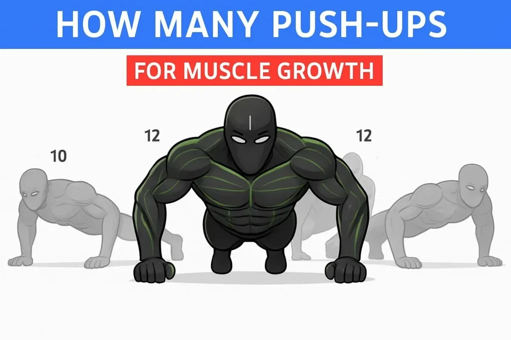 Person performing push-ups for muscle building