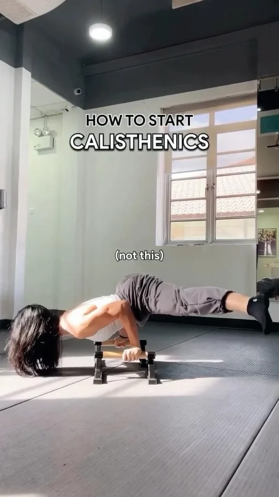 Beginner-friendly calisthenics workout demonstration by @maveripped featuring 7 foundational exercises.