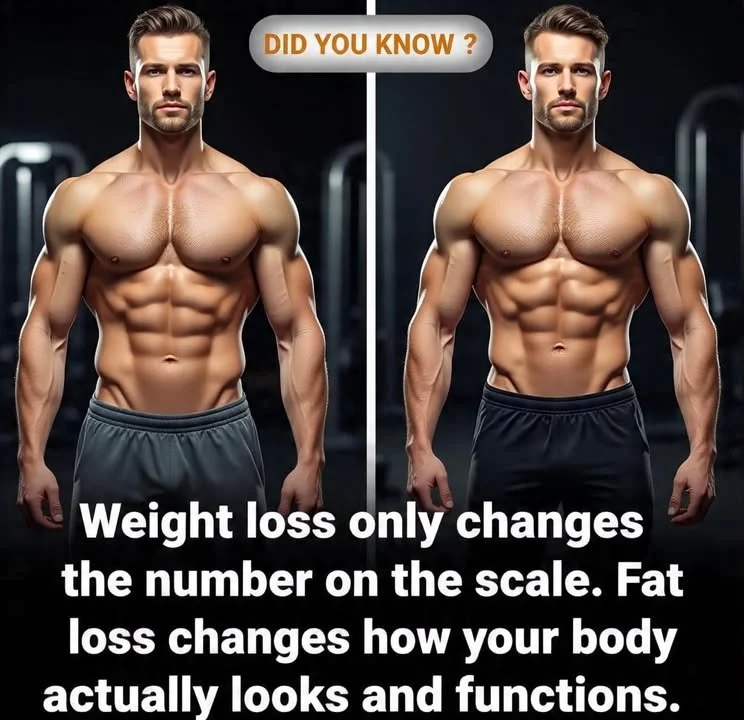 Infographic comparing weight loss and fat loss for effective health strategies.