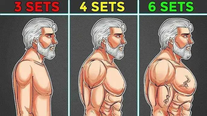 Man exercising to build muscle after age 40 with weights