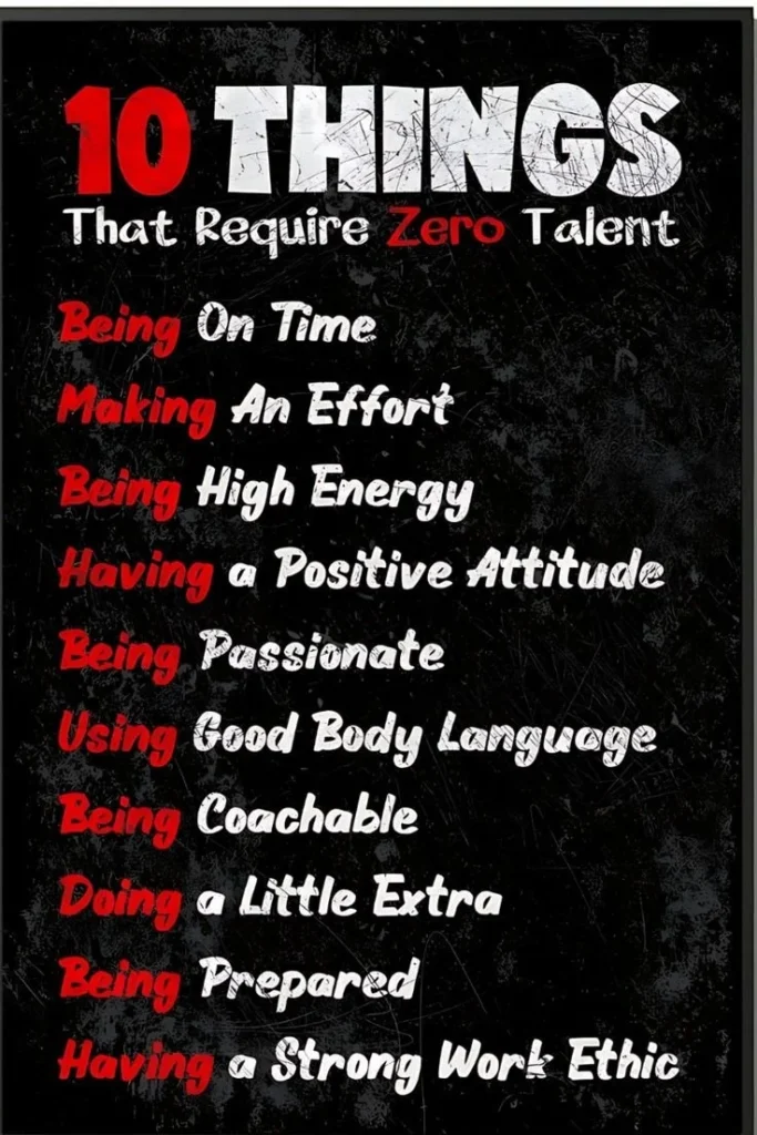 10 motivational things requiring no talent for personal growth and success