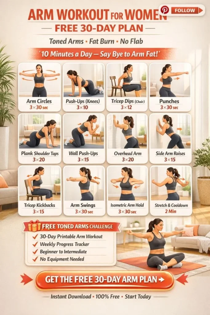 Arm Workout For Women – Slim, Toned & Strong Arms at Home (Beginner Friendly) 2 Women doing an arm workout at home for slim and toned arms.