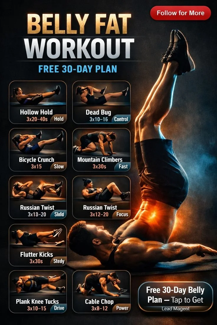 Belly fat workout featuring core-strengthening wall exercises.