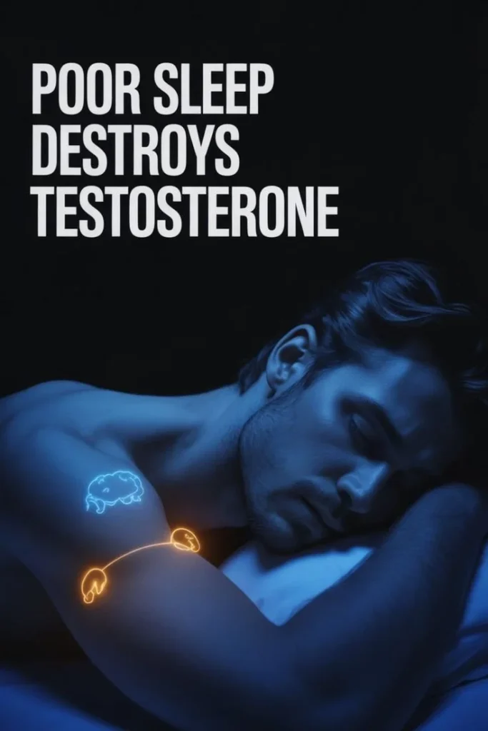 Illustration of sleep hormones' effect on men's energy and health