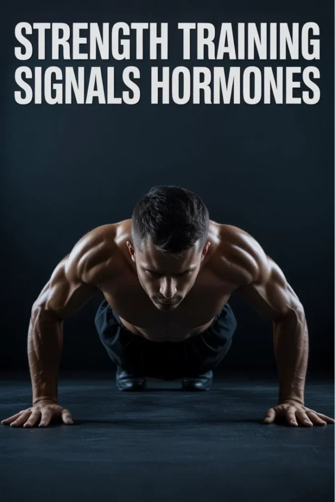 Man performing strength training for hormonal benefits.