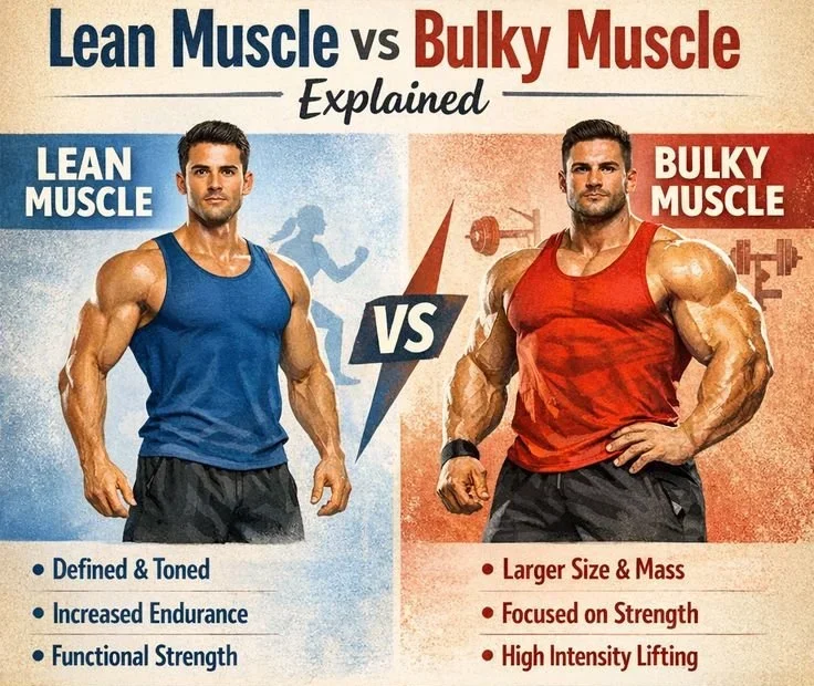 Home 4 Comparison of lean muscle vs bulky muscle for fitness enthusiasts