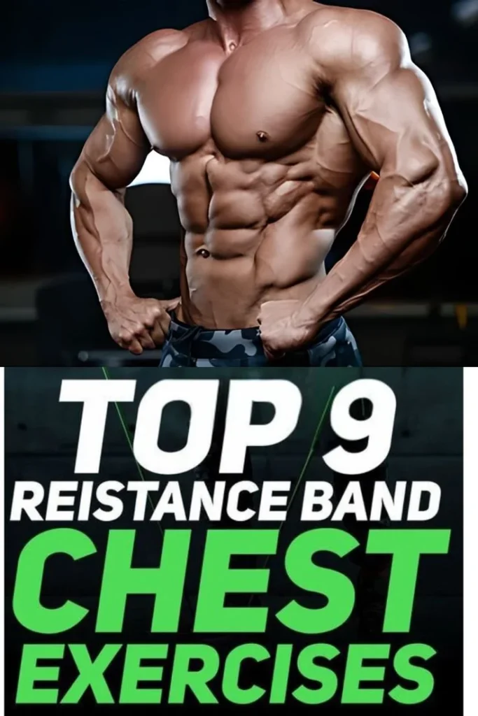 Resistance band chest workout exercises for strengthening upper body muscles