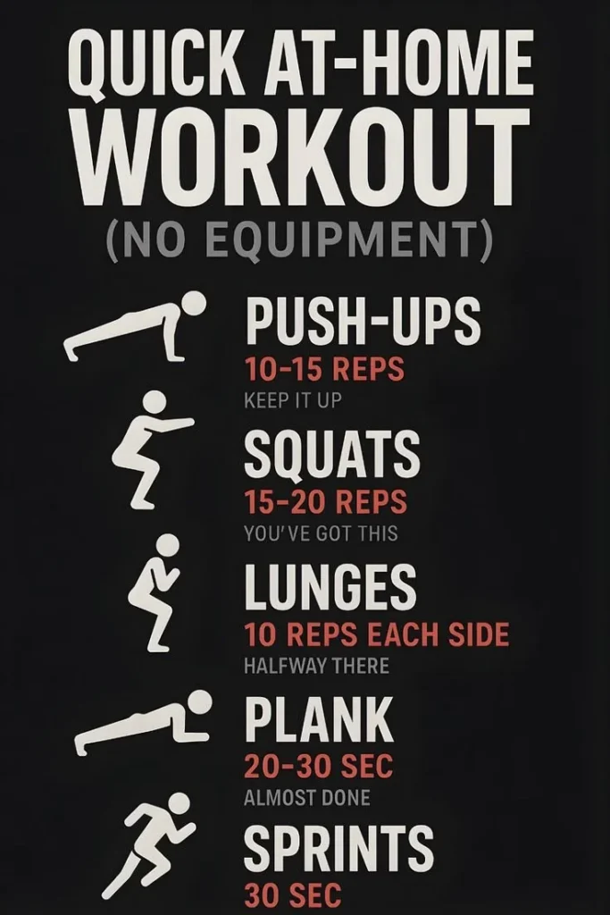 At-home workout plan to support testosterone levels and enhance fitness.