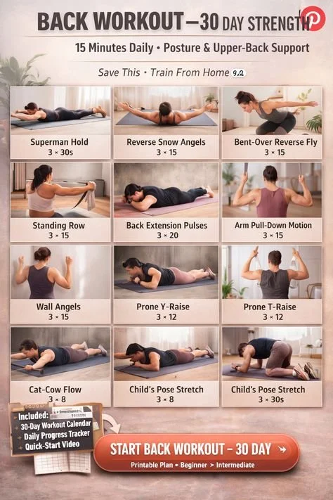 SNATCHED BACK in 15 Minutes 🔥 No Gym, No Equipment | Women’s Back Workout 4 SNATCHED BACK in 15 Minutes 🔥 No Gym, No Equipment | Women’s Back Workout