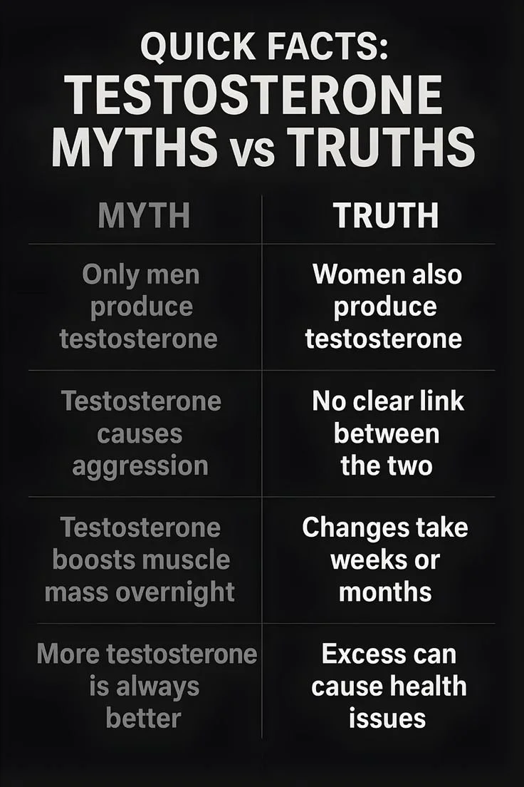 Testosterone Myths vs Facts (Simple Guide)