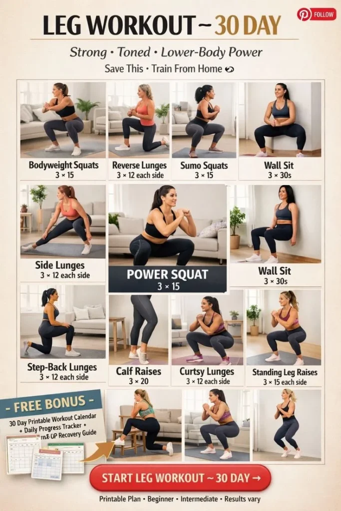 Person doing a 10-minute leg workout for strength and fitness