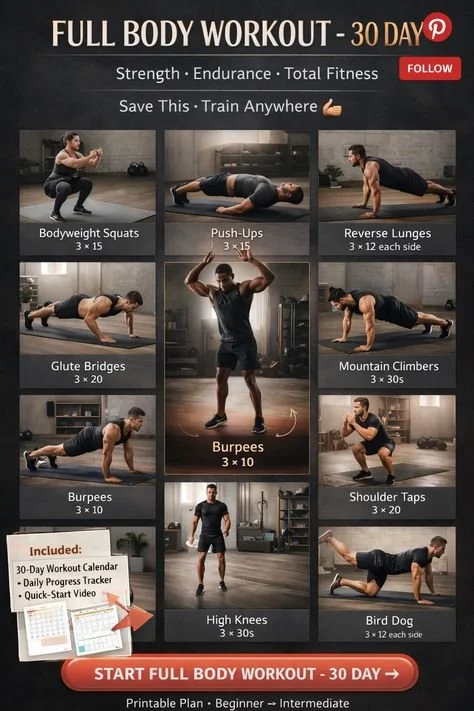 20-minute full body workout for fast fat loss at home