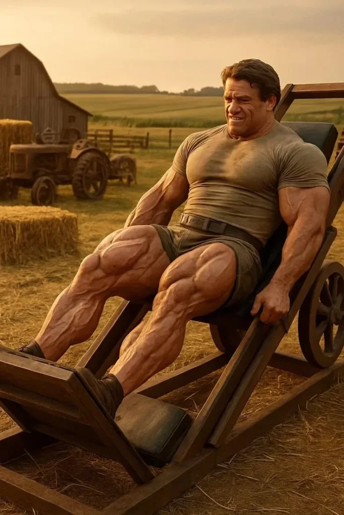 Massive bodybuilder demonstrating leg day exercises and tips for strength training.