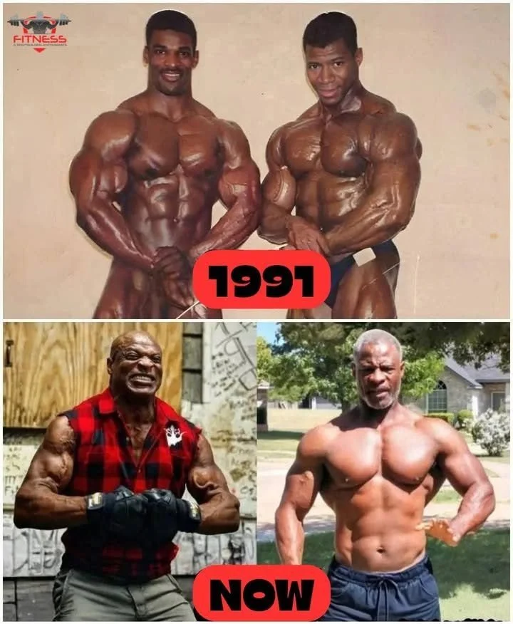 Ronnie Coleman and Ron Love showcasing workout inspiration then and now