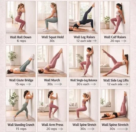 Simple Wall Pilates Workout for Beginners With No Equipment