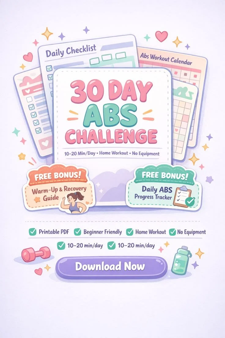 30 DAY ABS CHALLENGE 🔥 Flat Stomach at Home (Beginner Friendly!)