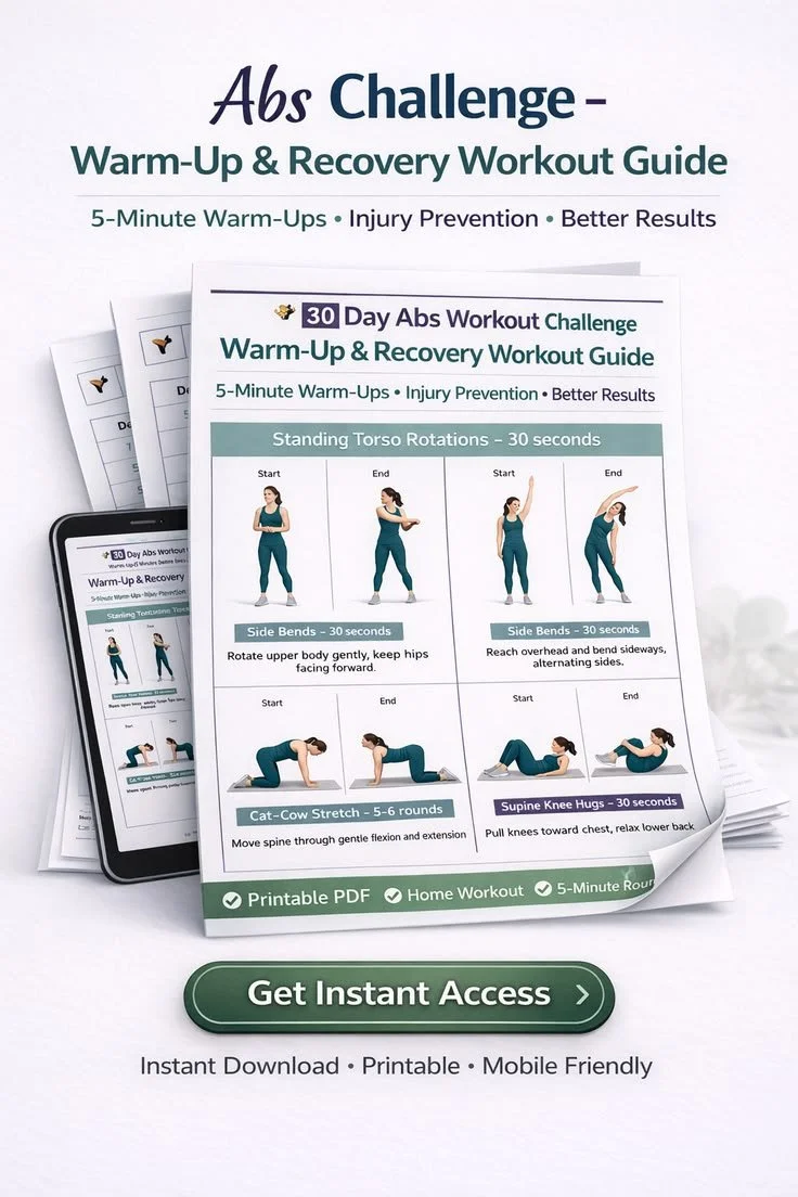 Abs Challenge – Warm-Up & Recovery Workout Guide