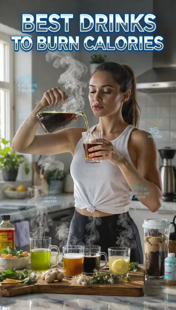 A variety of drinks that help burn calories for weight loss