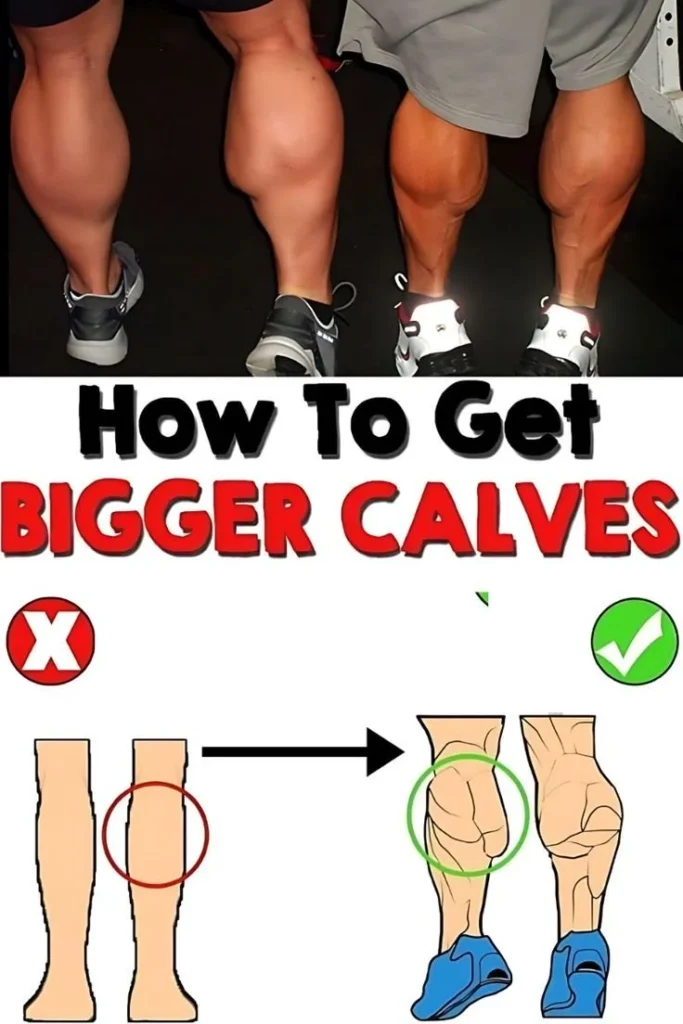 Man performing calf exercises for bigger calves