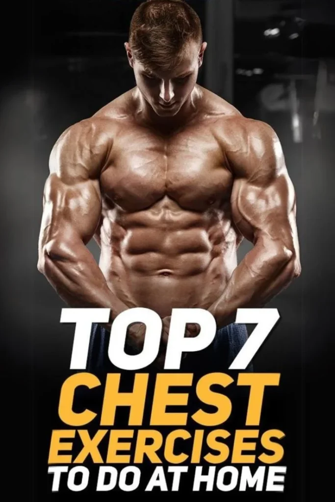 Person performing home chest exercises for a stronger upper body.