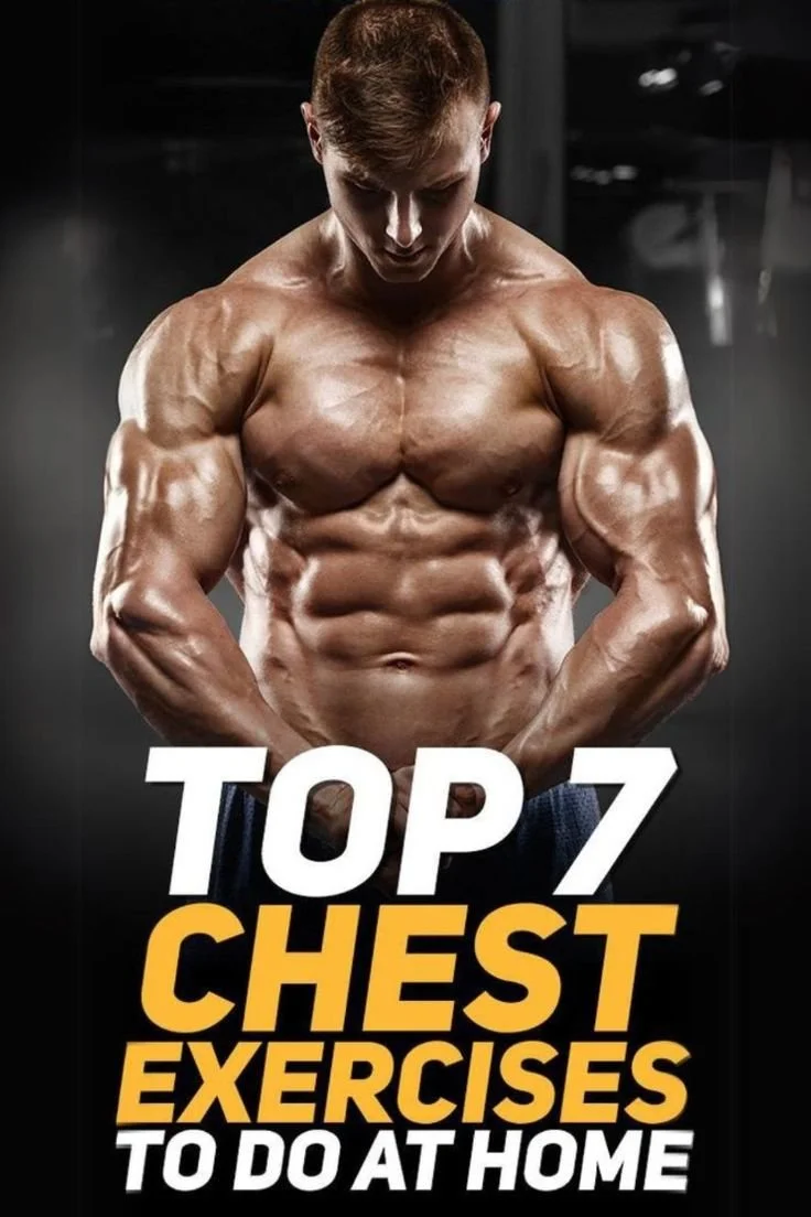 Person performing home chest exercises for a stronger upper body.