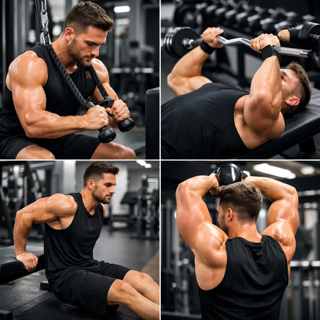 Home 2 triceps workout training