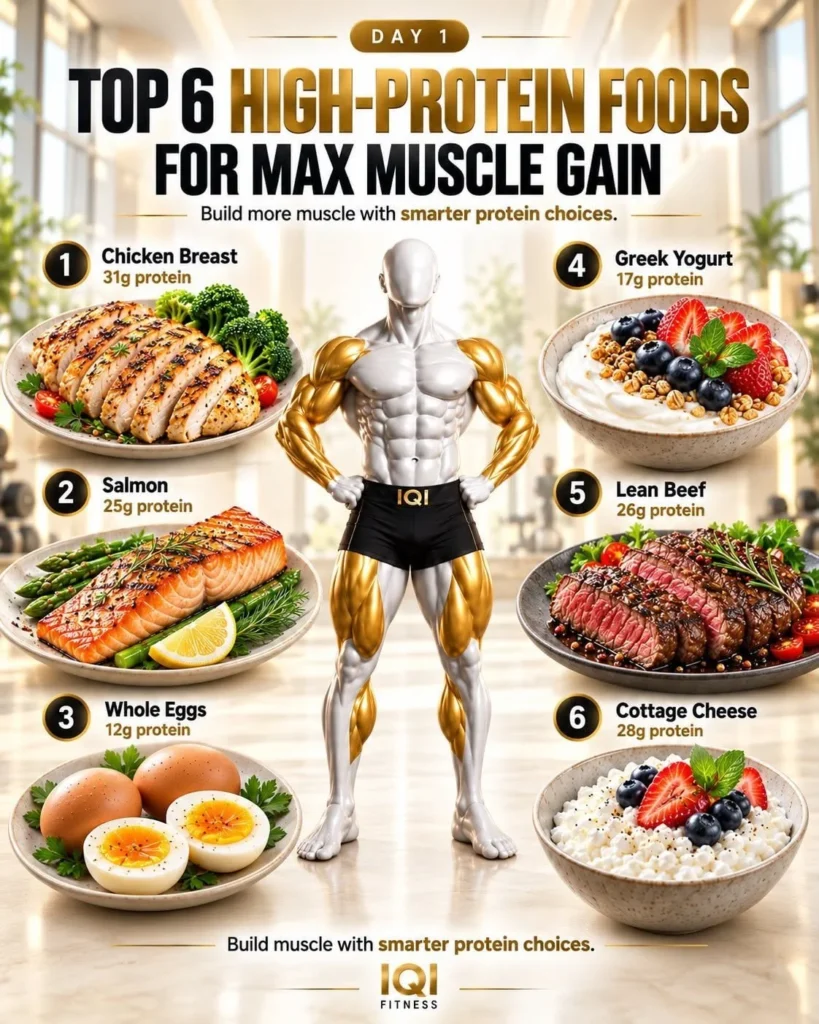 Top 6 foods for muscle growth and recovery