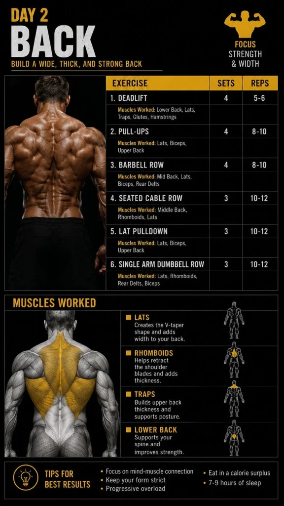 Try this back workout 2 Man performing an effective back workout with weights for strength training.